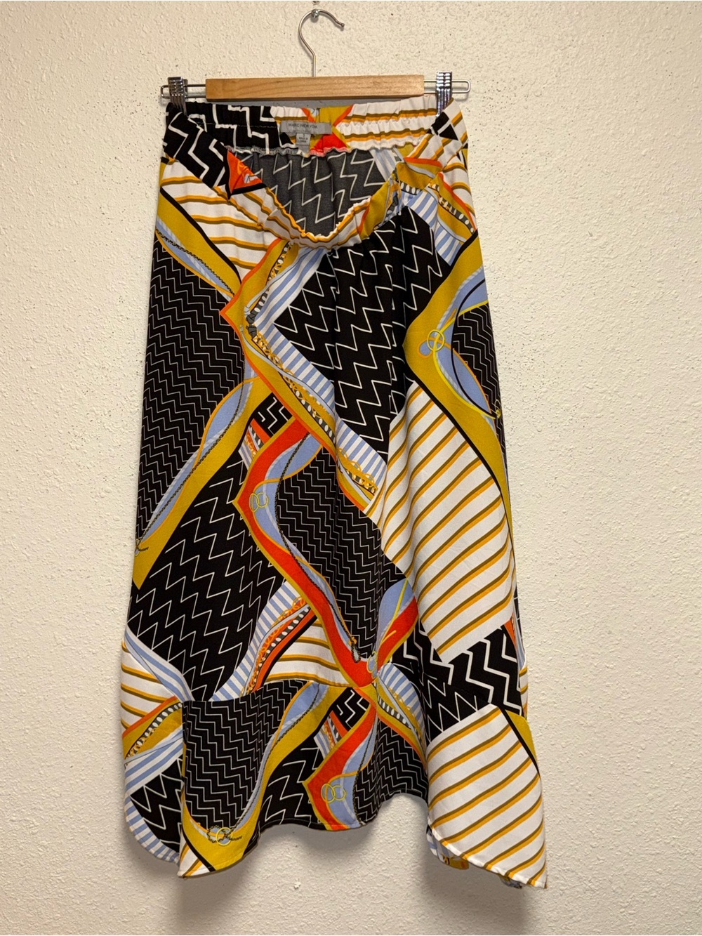 Marc New York Black, Yellow, White and Red Maxi Skirt
